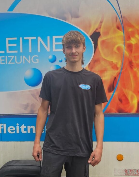Daniel Kaltenleitner, Lehrling bei Schafleitner Sanitär in Mondsee